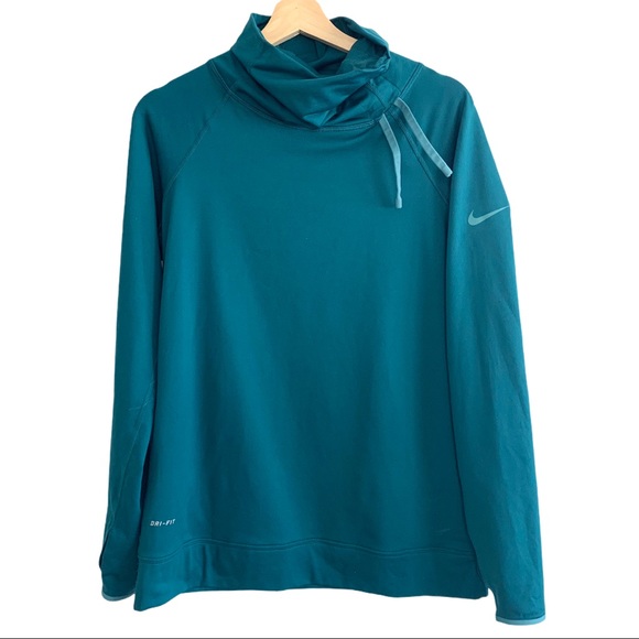 Nike Tops - Nike Dry-Fit Oversized Collar Turquoise Top